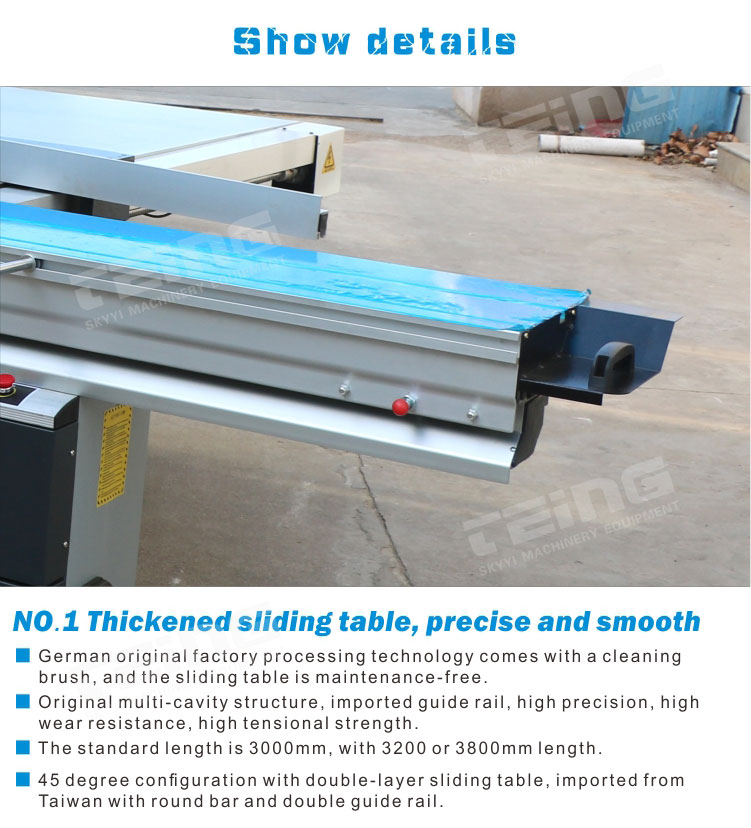 30mm Spindle Saw Diameter Woodworking Machine Table Saw with CNC Ruler and SKY AUTO