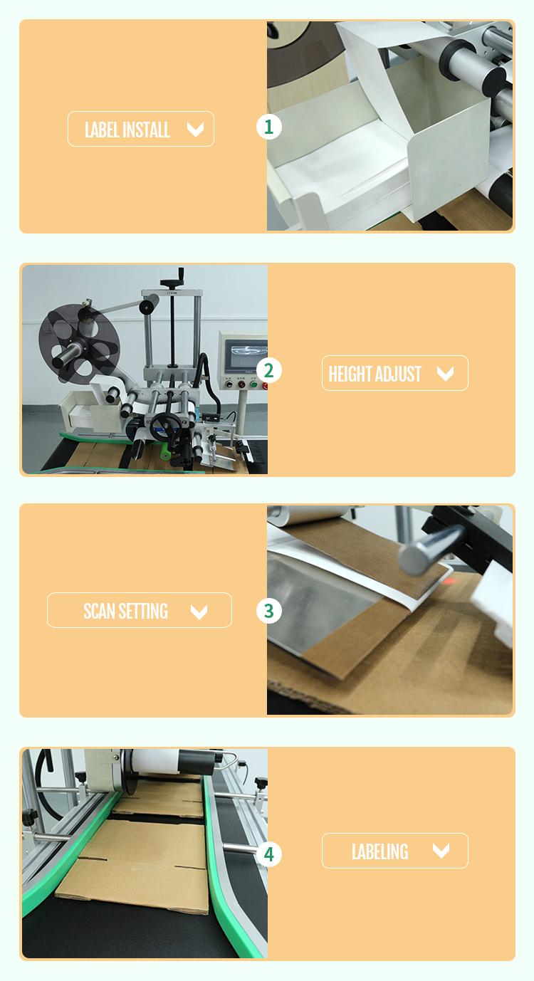 Professional and Durable Automatic Flat Label Applicator for Boxes Card 150 KG 220V