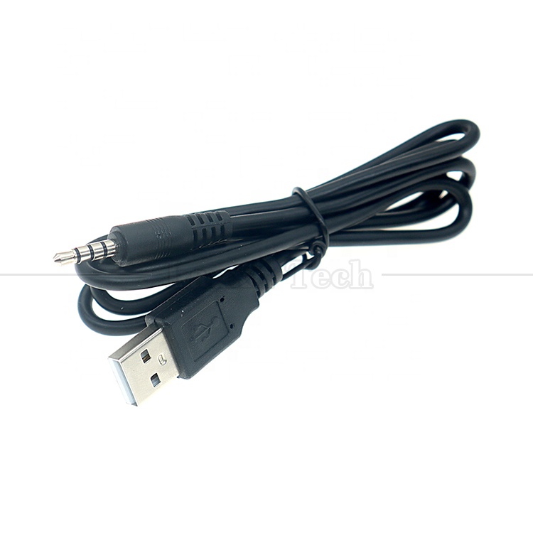 High Quality USB to 4 Poles 3.5mm AUX Stereo Jack Adapter Cable