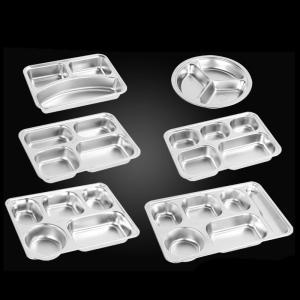 Wholesale Smooth Edges Kids Dinner Plates Stainless Steel Divided Dinner Plates Rectangle from china suppliers