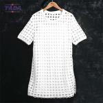 Elegant fashion 2 pieces wholesale pattern simple and elegant cotton loose white