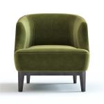 Custom Star Hotel Guest Exclusive Armchair With Fabric Option And Wood Legs