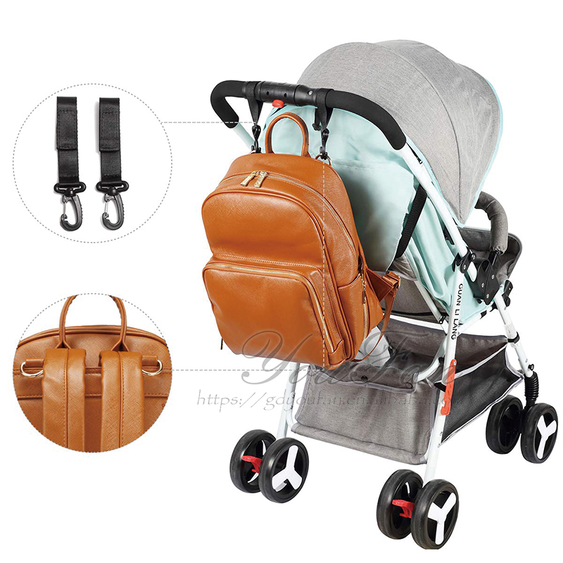 Leather Nappy Backpack bag baby diaper organizer