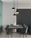 Postmodern E27 Metal Ball Hanging Pendent Light For Bedroom