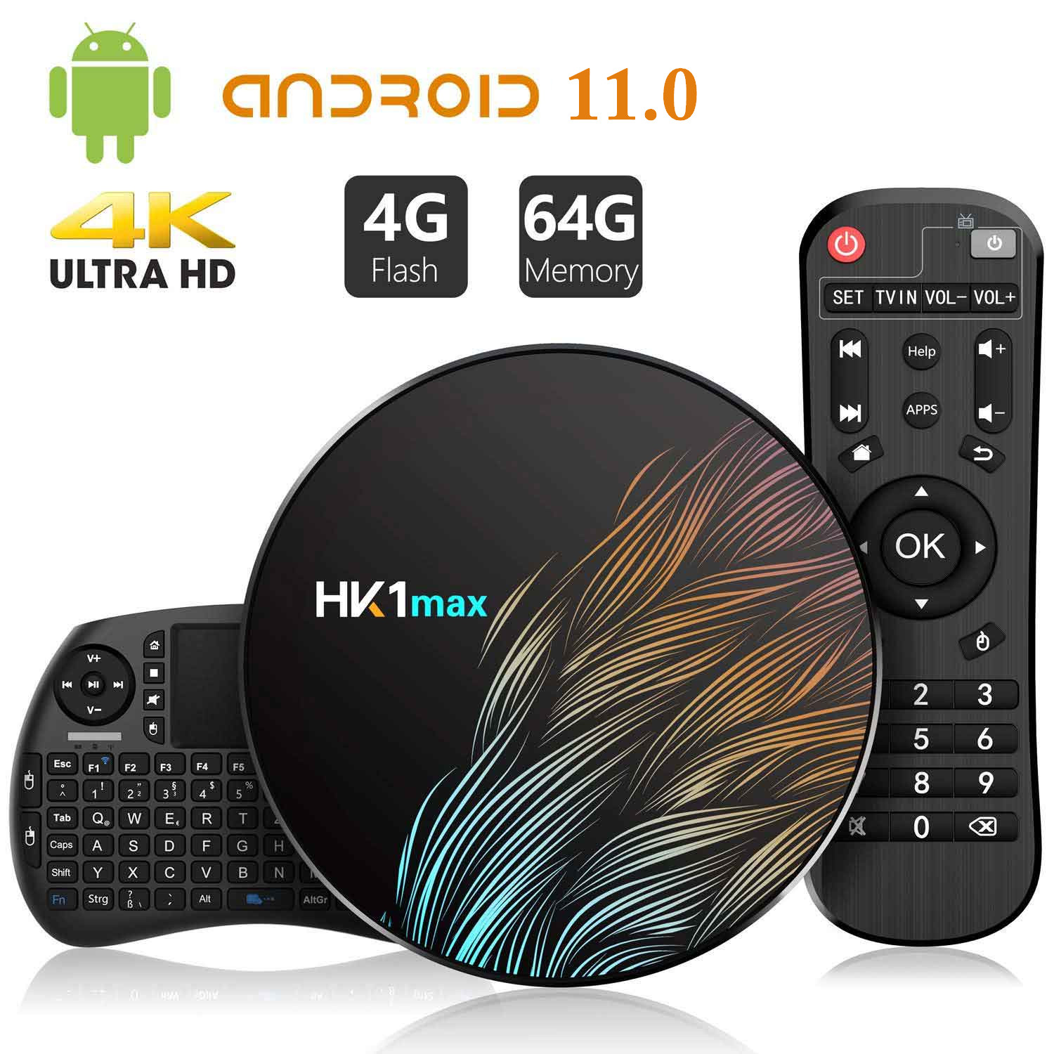 RK3328 HK1 MAX Smart Digital TV Box 4gb Ram 64gb Rom Octa Core