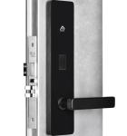 Black Electronic Hotel Door Locks , Security Smart Card Door Lock