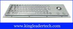 Brushed Stainless Steel Panel Mount Keyboard With Trackball And 64 Keys