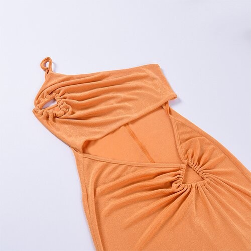 OEM maufactory Holiday style shoulder hollow polyester sleeveless women's sexy skirt fashion hot girl slim skirt