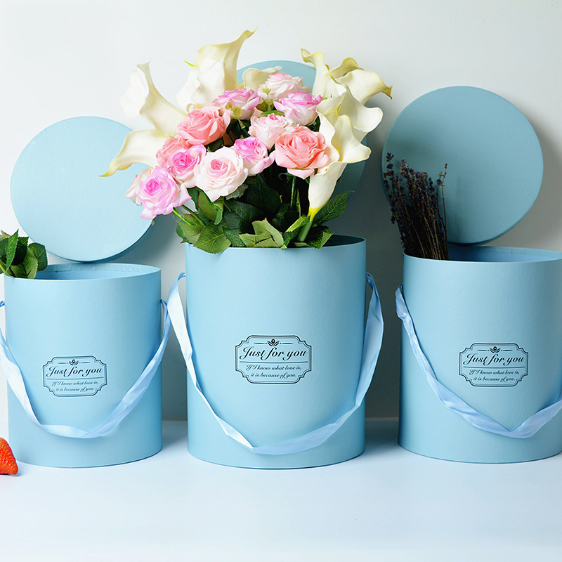 Customized Square Tube Circle Round Hat Flower Gift Packing Box With Lid Anniversary