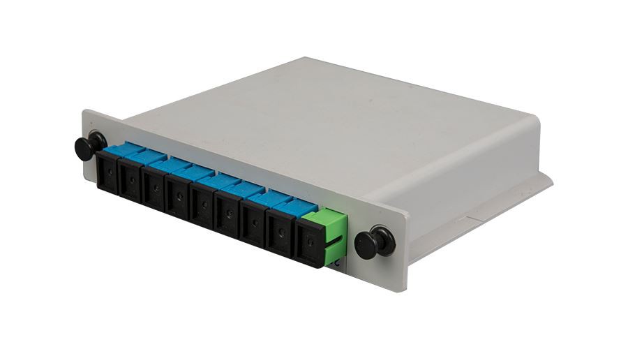 SC 1×8 PLC Optical Splitter Small Size With SC/UPC Interface Type