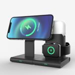 Magnetic 3 In 1 15W 2.5W Qi Wireless Charging Pad