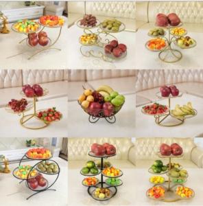 Wholesale Household Wear Resistant Three Tier Steel Fruit Basket Chrome Plating from china suppliers