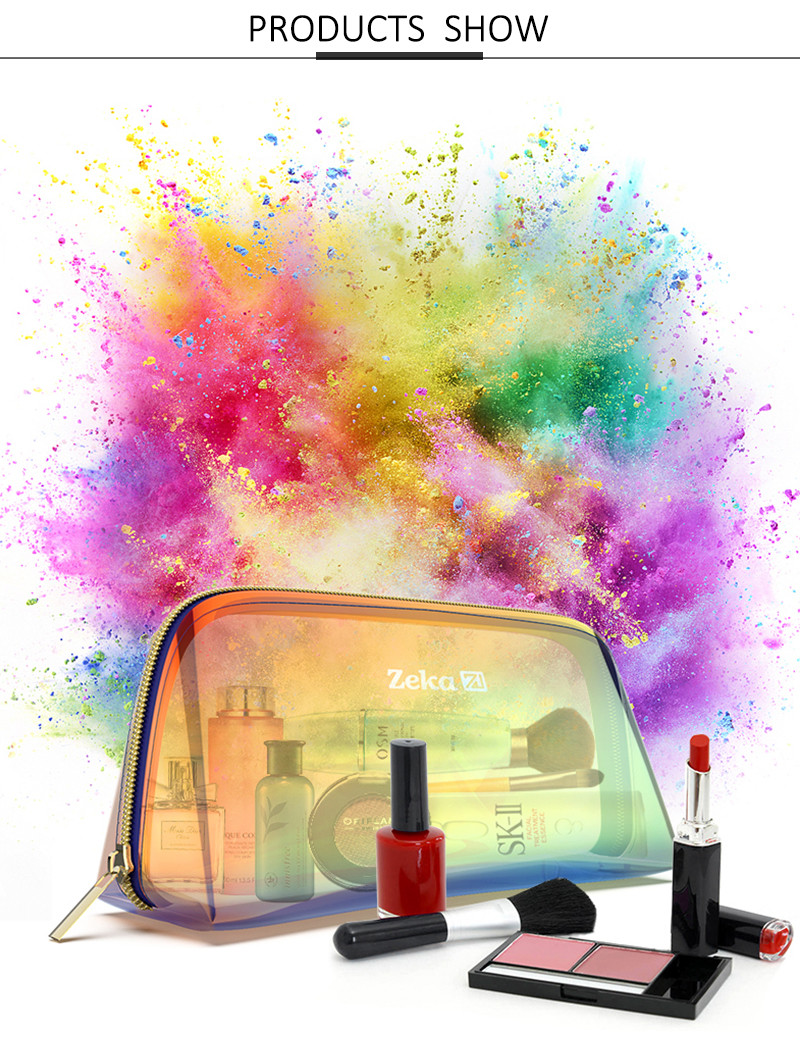 Luxury Custom Logo Waterproof Travel Holographic Makeup Bag