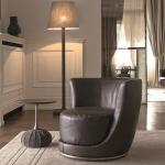 Glossy Round Marble Coffee Table 450x550mm Stainless Steel Living Room
