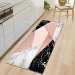 Long Square Marble Kitchen Floor Mats Stone Pattern Themed Doormat