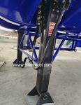 SGS Flat Bed Semi Trailer 3 Axles With 12pcs Container Twist Lock