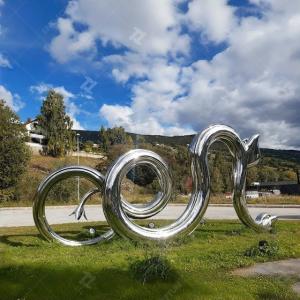 Wholesale 3 Meters High Superb Mirror Polished Stainless Steel Snake Sculpture In Norway from china suppliers