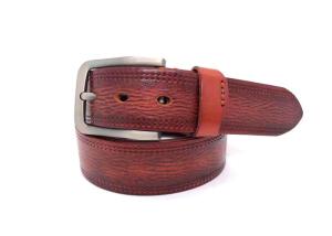 Wholesale 1.5&quot; Width Bark Grain Mens Casual Leather Belt With Zinc Alloy Buckle from china suppliers