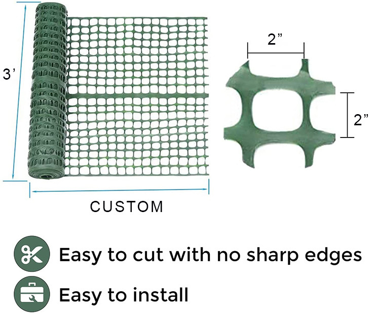 Temporary Safety PE Construction Mesh Fence For Gardening Yard