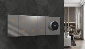 Wholesale Aluminum Alloy Smart Thermostat For Heat Pump Air Conditioner 12V from china suppliers