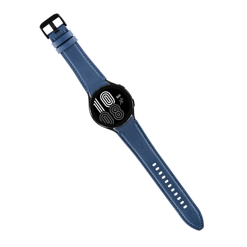 20mm Rubber Leather Watch Band Compatible with Samsung Watch Series Retro Replacement