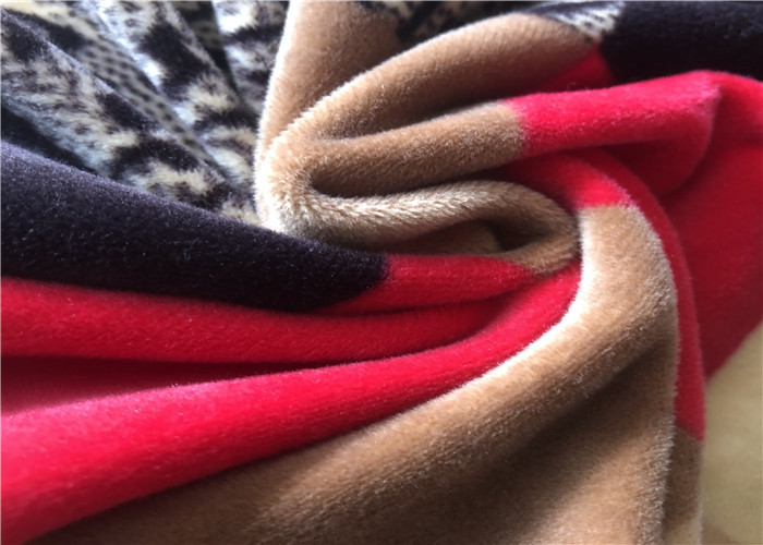 Super Smooth Touch Bright Printed Spandex Velvet Fabric 95 Polyester 5 Spandex