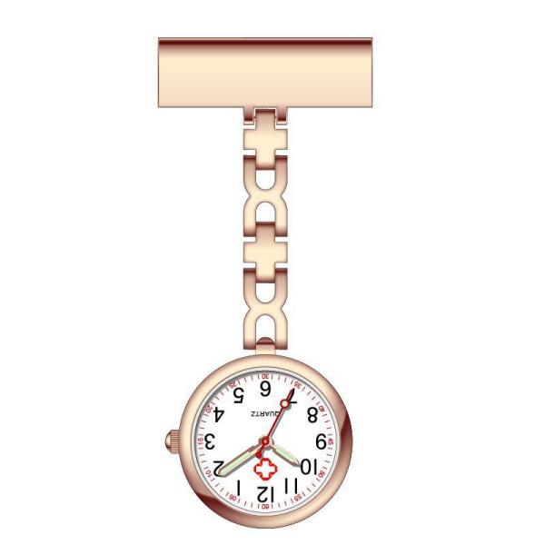 Nurse Watch FOB Nurse Pocket Watch Silver Hospital Quartz Clock Luminous Doctor