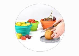 Wholesale Portable Travel Silicone Food Storage Containers Microwave Oven Silicone Collapsible Bowl from china suppliers