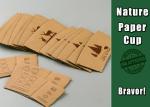 Custom Logo Hot Paper Cup Sleeves Brown Color Lightweight With Heat Insulation