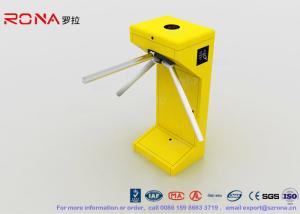Wholesale Yellow Vertical Tripod Turnstile Gate Entrance 500mm Stretching Out Arm Length from china suppliers