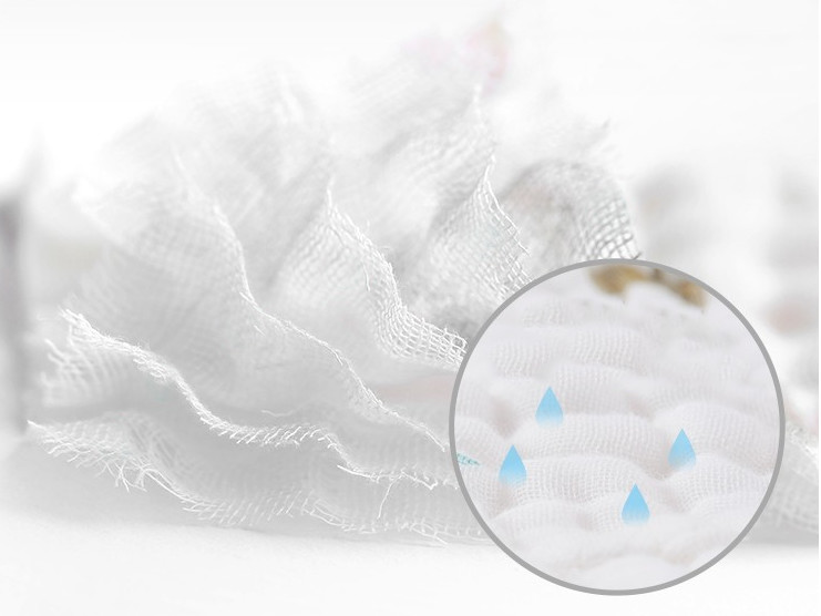 Environmental Printed Cotton Gauze Fabric 260GSM Gauze Burp Cloths Six Layers