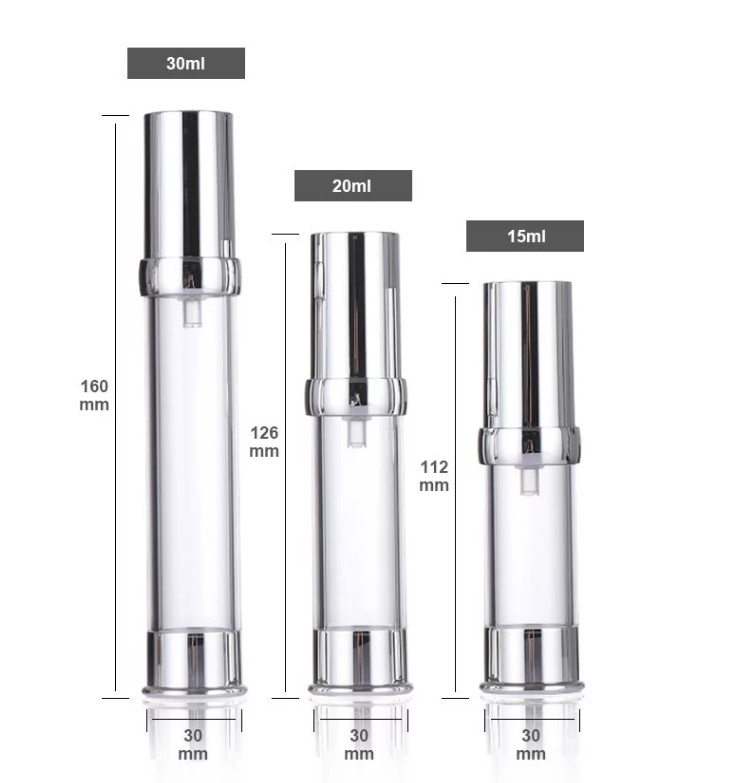 Empty PP Plastic Cosmetic Packaging Container Serum Lotion 15ml