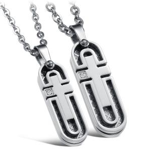 Wholesale New Fashion Tagor Jewelry 316L Stainless Steel couple Pendant Necklace TYGN331 from china suppliers