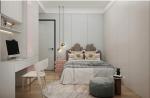 Warm Girl Pink Bedroom Wardrobe Closets With Desk And Open Door