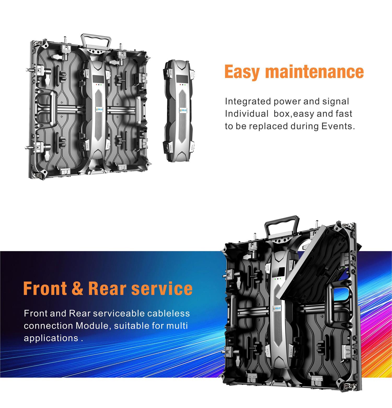 Stage Portable LED Display Panels P3.91mm LED Rental Display Screen For Events