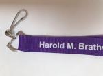 2.0*90cm Silk Screen Lanyards With Personalized Logo , Purple Trade Show