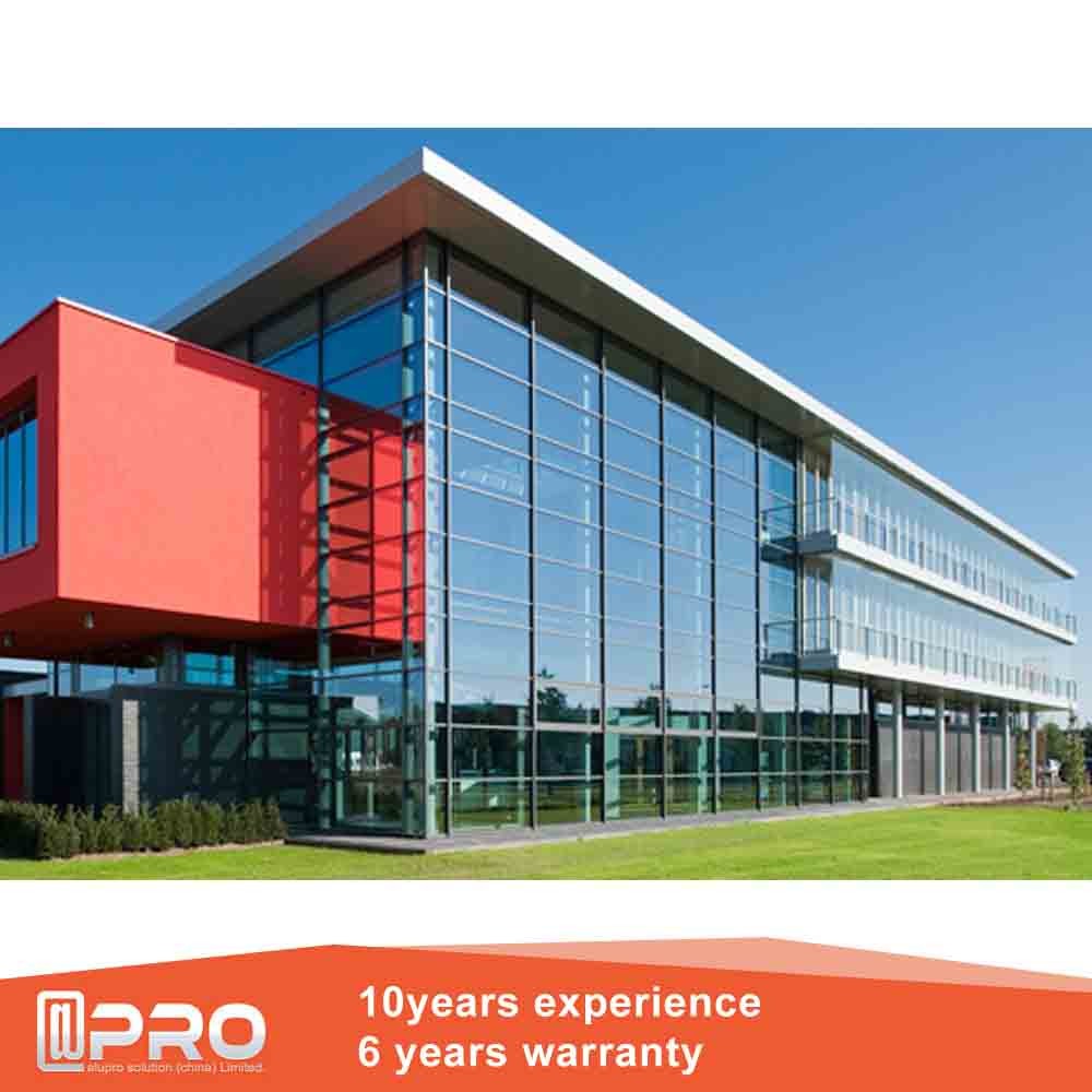 Powder Coated Aluminium Curtain Wall With Low - E Glass / Reflected Glass