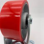 125 mm Swivel Red Polyurethane Tread Iron Caster