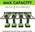 Wall Mount Power Tool Storage Organizer Heavy Duty Drill Holder Behind Doors/On