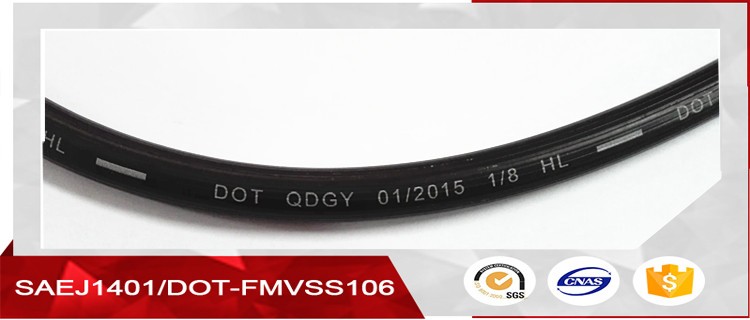 TS16949/ISO9001 Certificated DOT approved SAE J1401 1/8"HL auto brake hose assembly parts