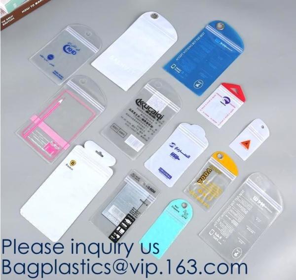 Self Sealing PVC Plastic Zip Lock Bag Thick Clear Zip lockk Earrings Jewelry Bag