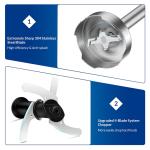 Stainless Steel 12 Speed Hand Mixer , 5 In 1 Immersion Blender