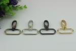 Nickel free zinc alloy 38 mm oval ring bag hardware snap hook for leather straps