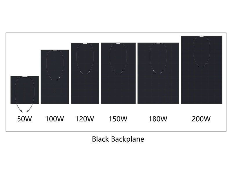 Anti Aging 100W Semi Flexible Monocrystalline Solar Panel