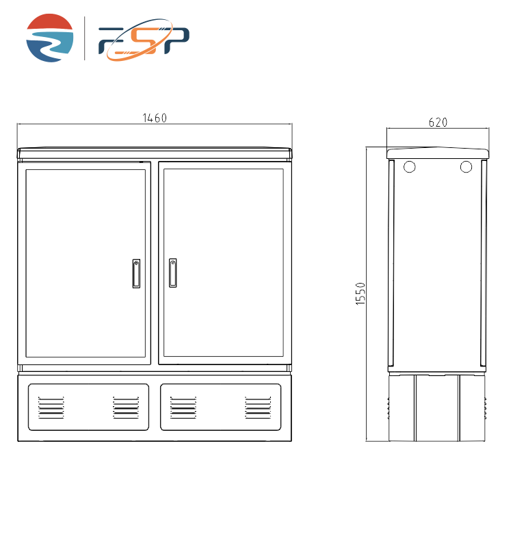 Optic Cross Connect Fiber Distribution Cabinet for 1152 Cores and FTTX Compatibility