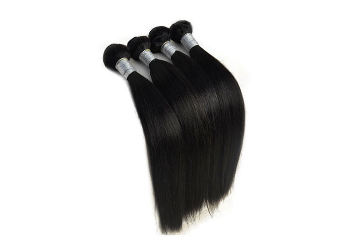 Double Weft Virgin Human Hair Extensions Milk Straight / Body Wave Bundles