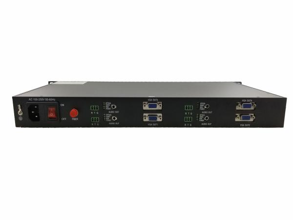 4 CH rack 1080P/60Hz VGA fiber Optic Converter /Uncompressed to Fiber Video