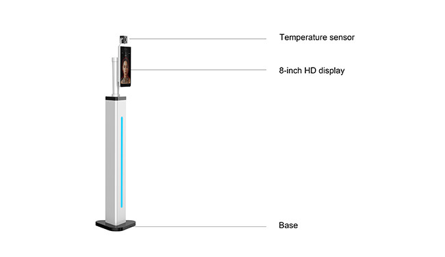 High Accuracy Temperature Kiosk Digital Portable Forehead Thermometer