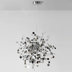 110V-240V Customized Pendant Lamp Rustproof Polished Chrome Chandelier Lights