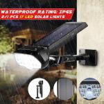 5000K 17PCS Led Commercial Solar Street Lights / Wall Mount Solar Spotlight